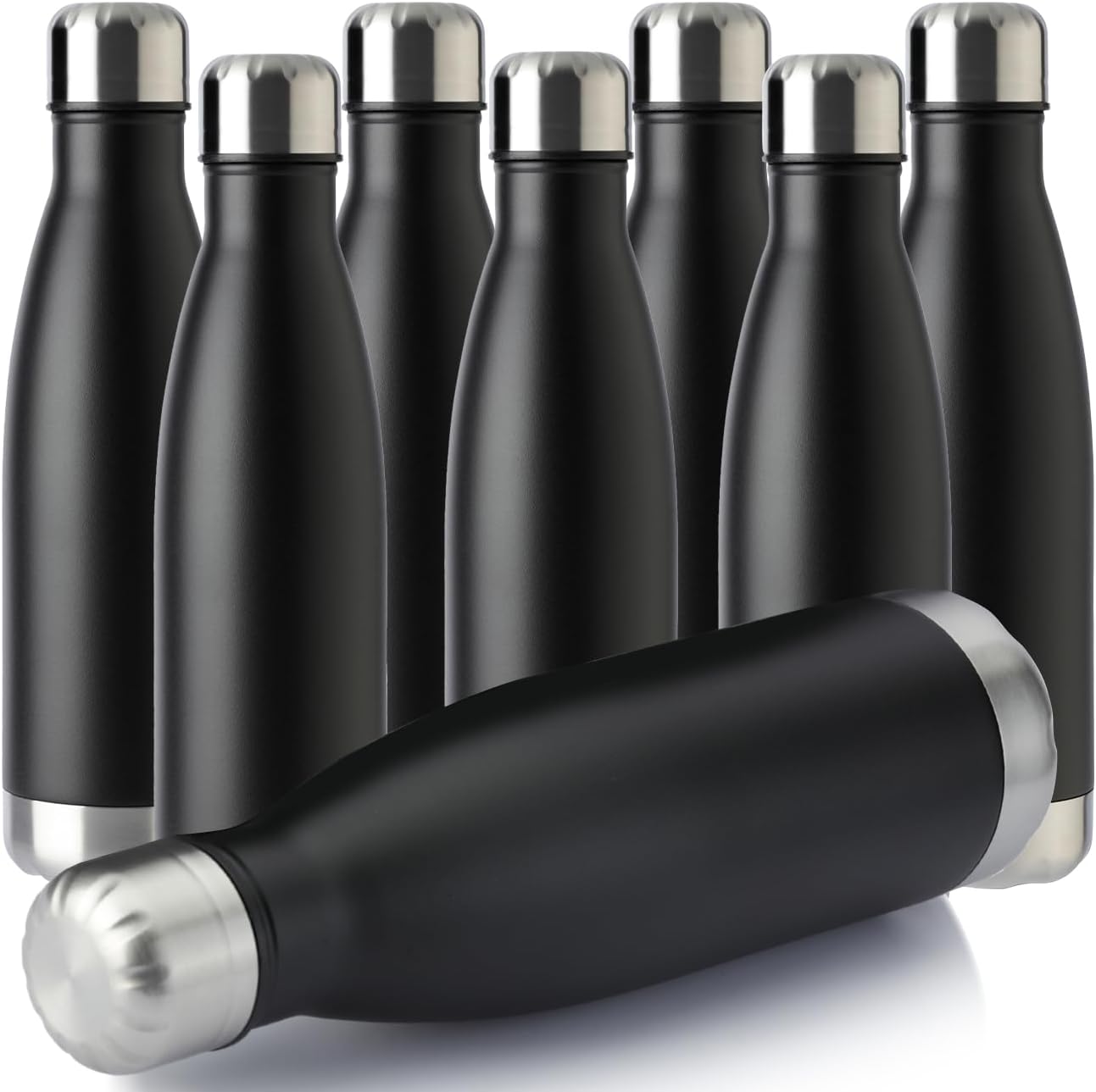MEWAY 17oz Sport Water Bottle 8 Pack for Hot & Cold Drinks