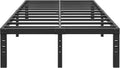14 Inch Metal Full Size Bed Frame No Box Spring Needed - Storage Ready