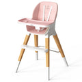 8 in 1 Highchair Wooden Convertible High Chair with Double Tray