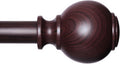 Red Wood Curtain Rods for Windows 28 to 120 in - Heavy Duty Decorative
