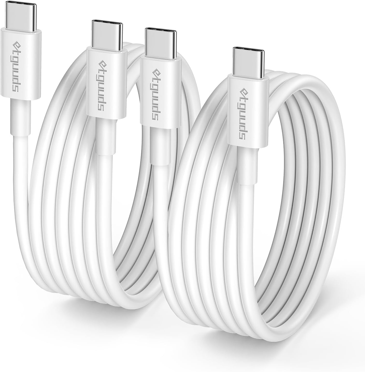 Fast Charge 2Pack USB-C Cables - iPhone, MacBook, Galaxy