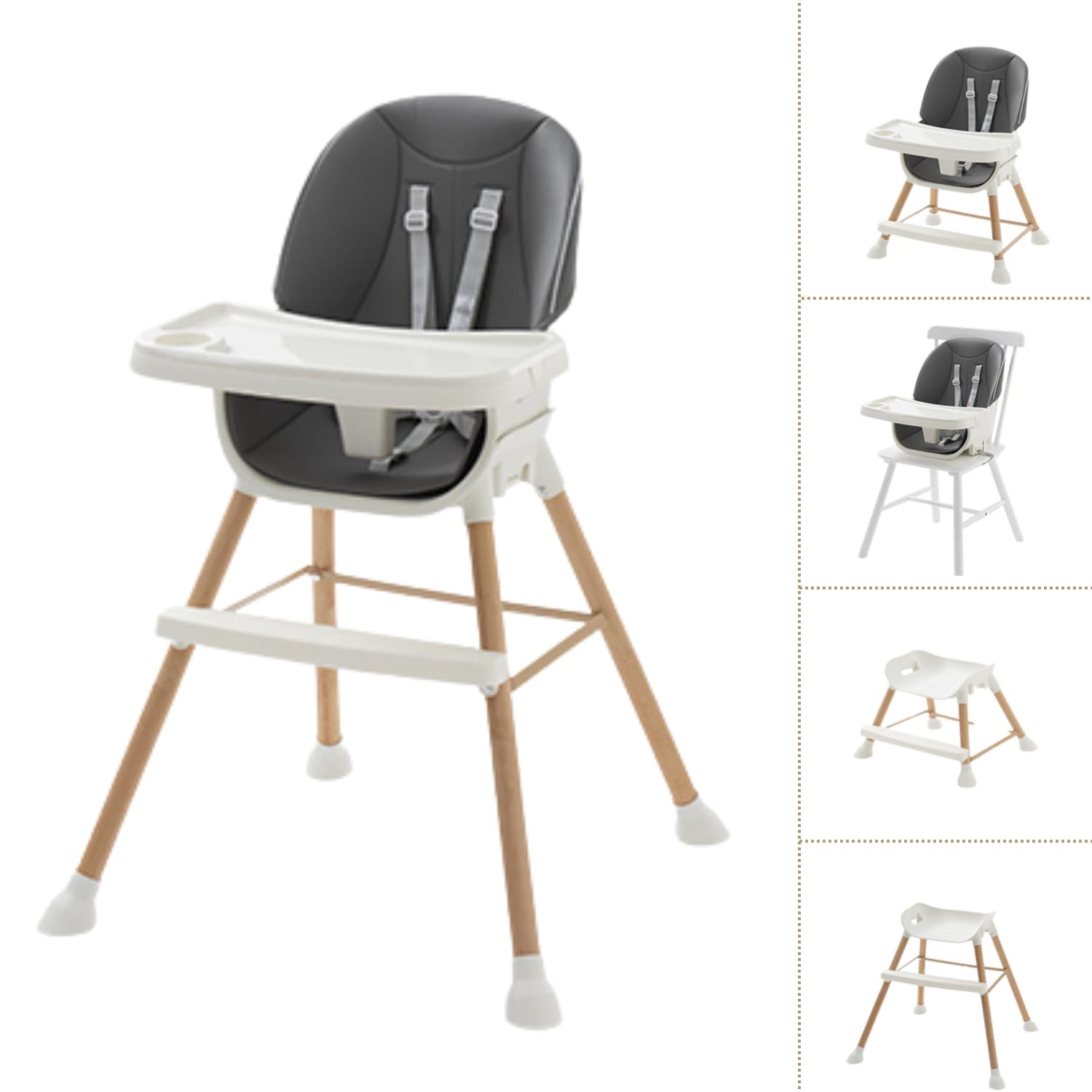 PandaEar Convertible HighChair: Safe & Stylish Seating