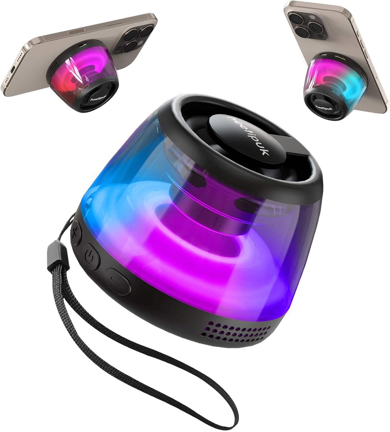 Portable Magnetic Bluetooth Speaker with Phone Stand - 7H Playtime - TWS