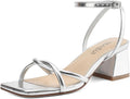 Women's Strappy Chunky Block Heels - Comfortable Dress Sandals
