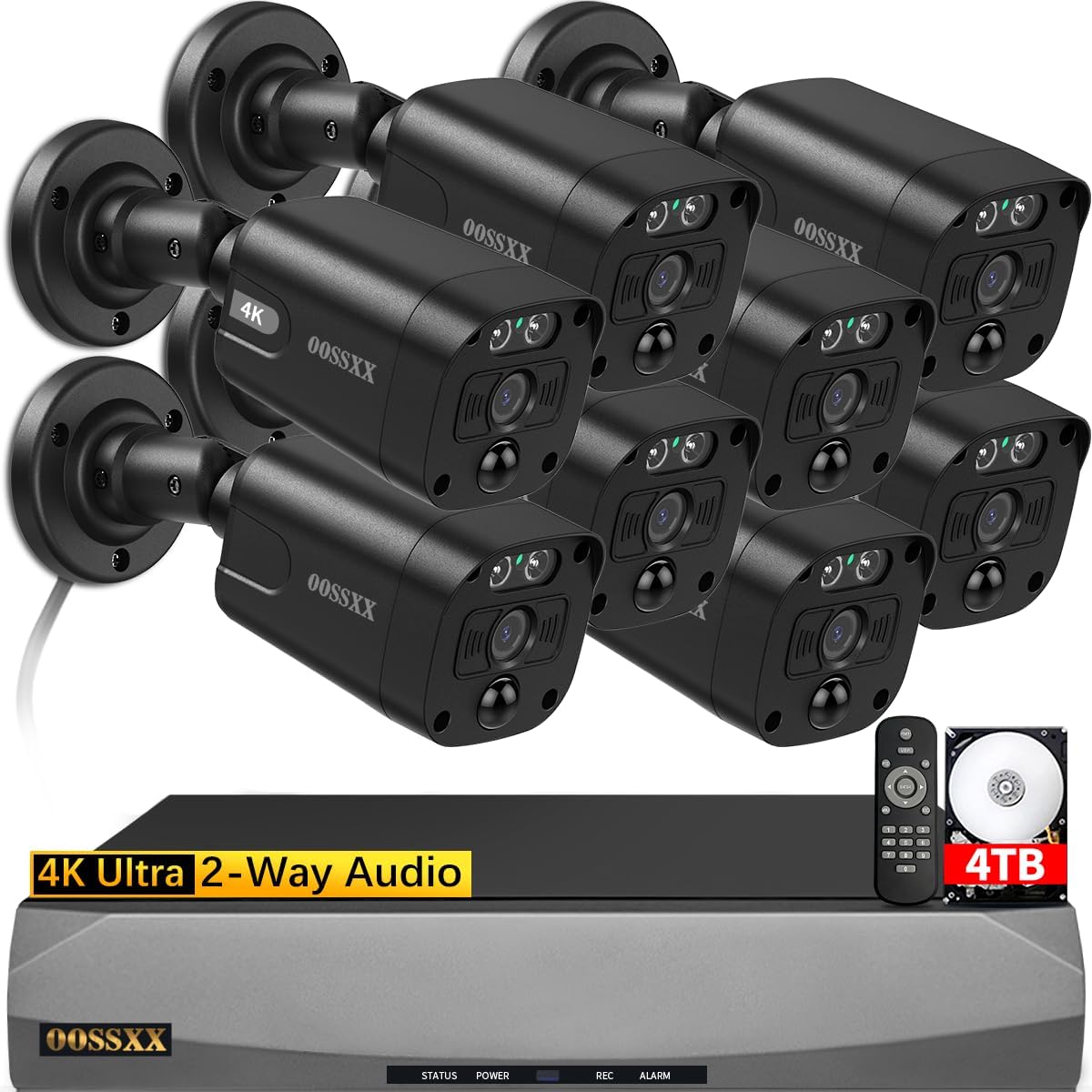 4K Ultra HD Outdoor Security Camera System with 2-Way Audio