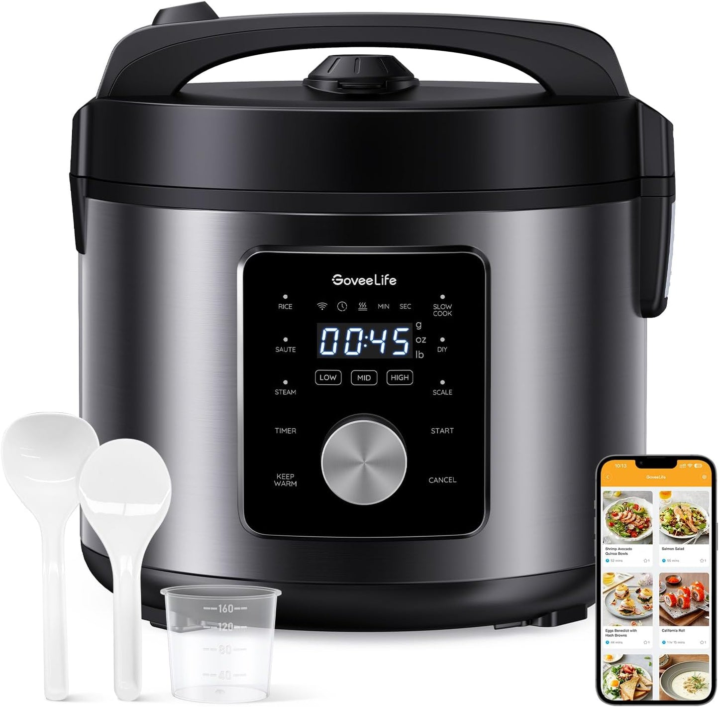 GoveeLife 6-in-1 Smart Cooker - Versatile & Efficient!