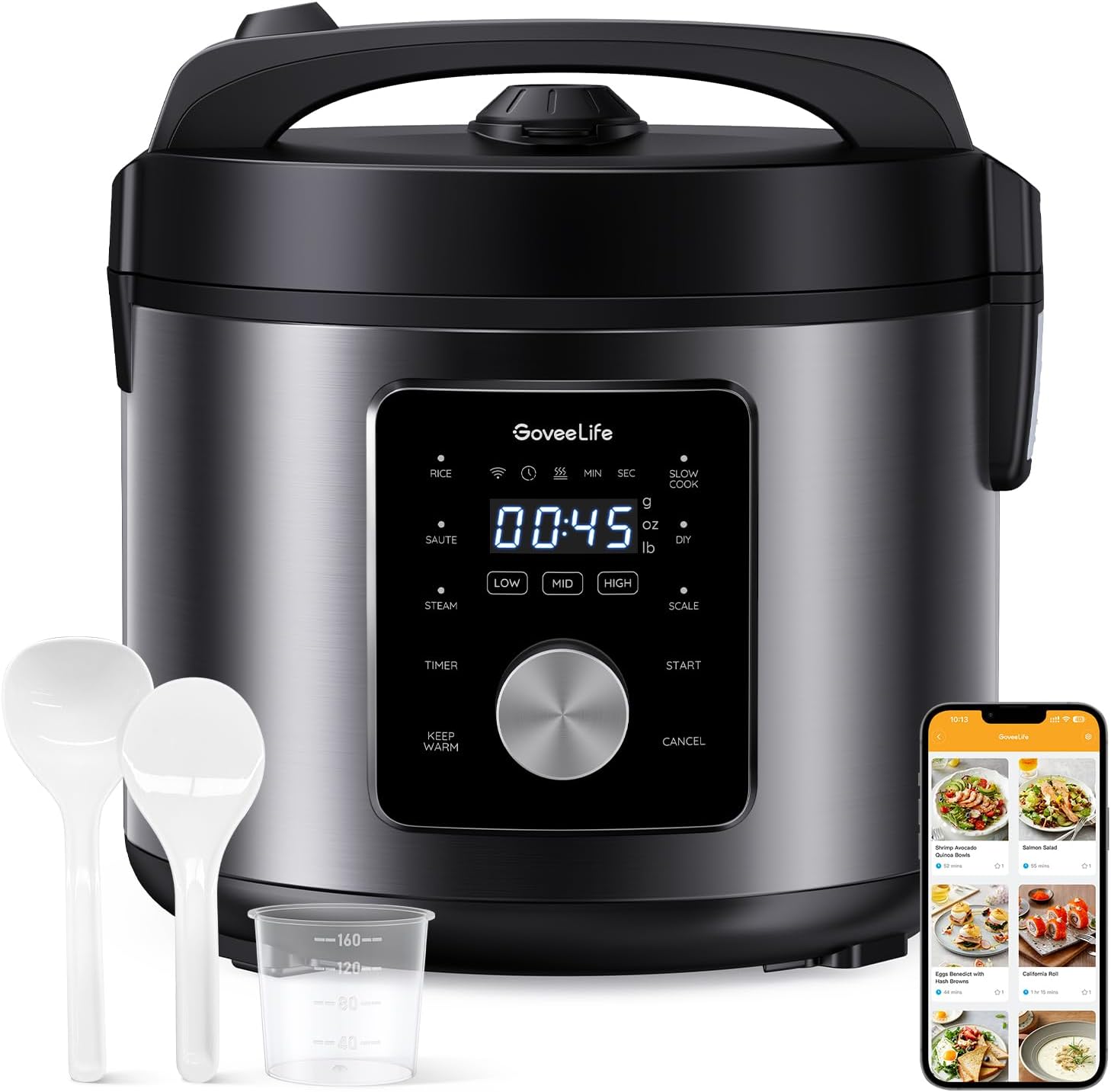 GoveeLife 6-in-1 Smart Cooker - Versatile & Efficient!