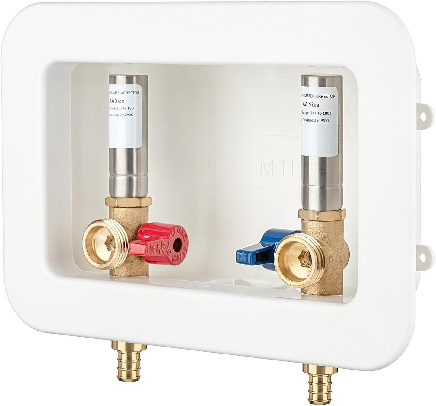 Lidertik Washing Machine Outlet Box with Hammer Arrestors
