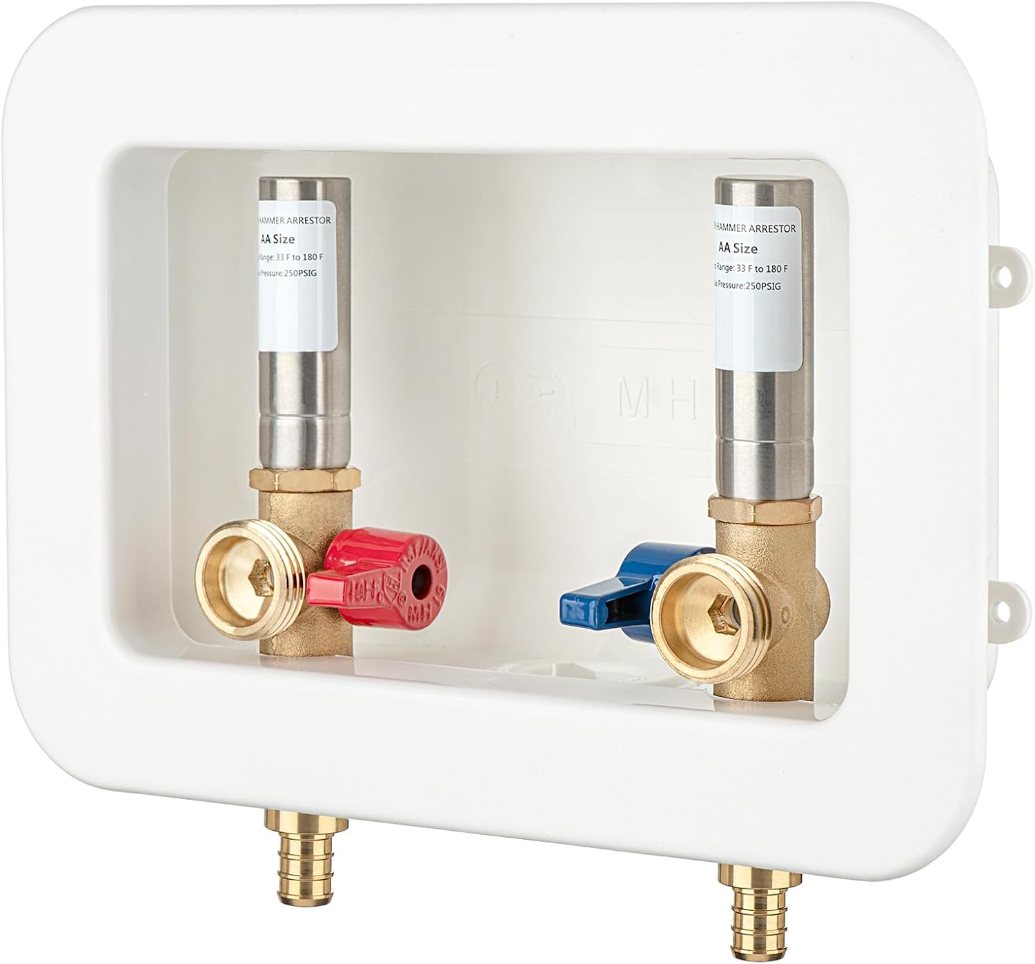 Lidertik Washing Machine Outlet Box with Hammer Arrestors