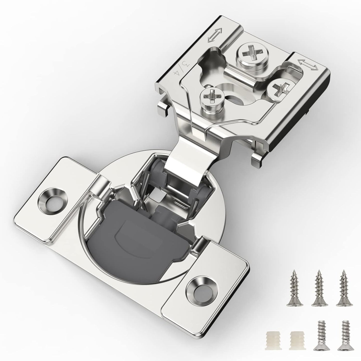FURNIWARE 20 Pieces Soft Closing Cabinet Hinges for Smooth Motion
