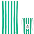 Extra Large Beach Towel - Cabana Cancun Green Quick Dry Sand Free