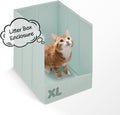 Cat Litter Box Enclosure Folding XL L24W16H18 - High Side Splash Guard