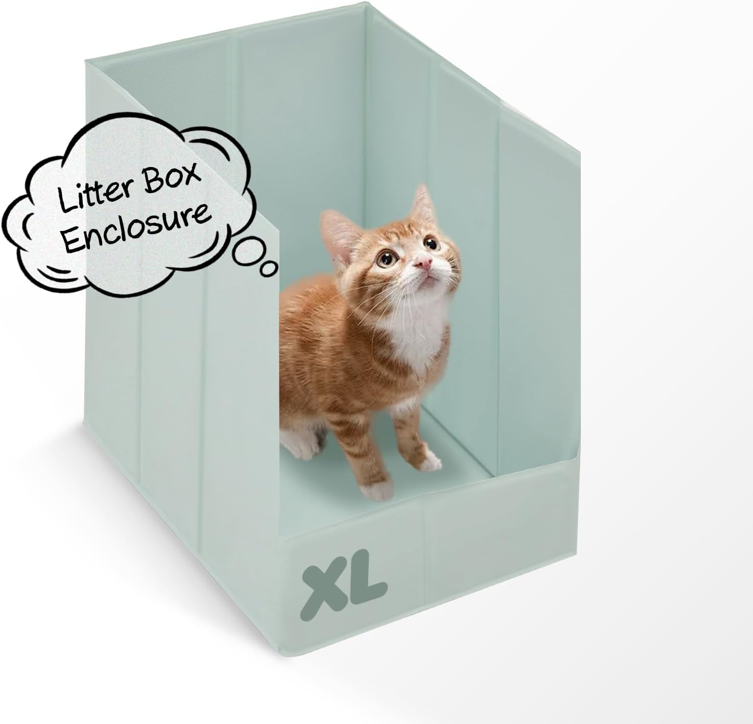 Cat Litter Box Enclosure with High Side and Splash Guard