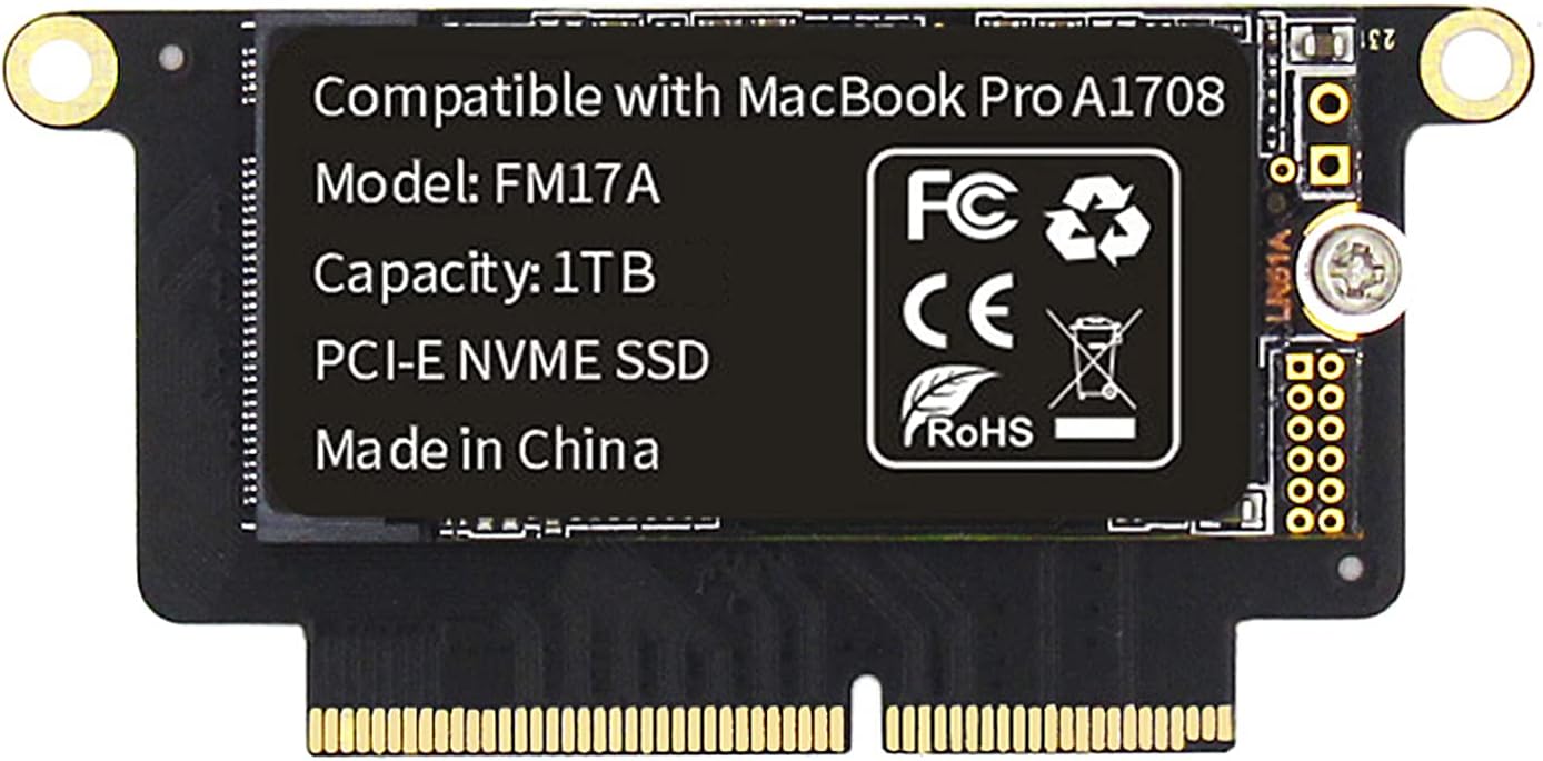 FM17A 1TB PCIe 3.0x4 NVMe SSD for MacBook Pro Retina A1708