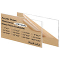 24 x 36 in Clear Acrylic Sheets 1/8 in Thick 2 Pack - Durable, Easy
