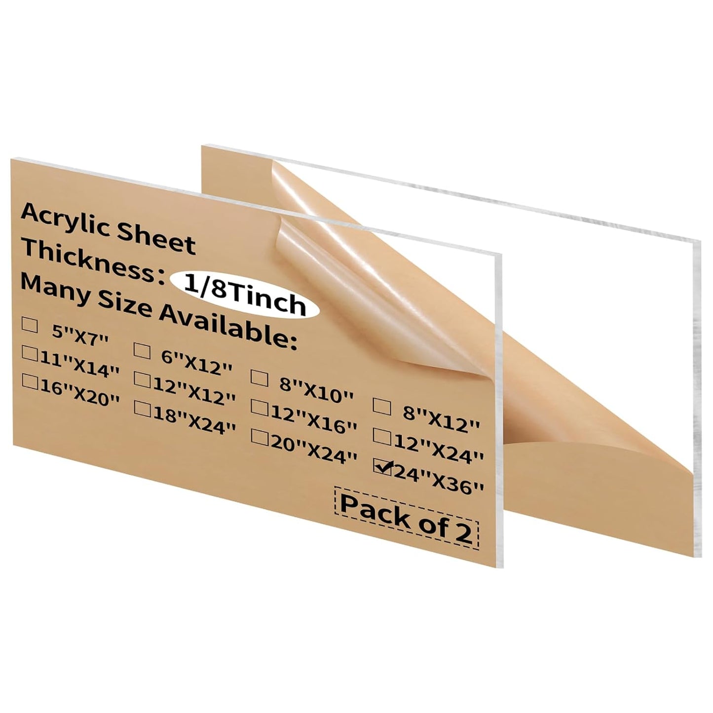 24 x 36 inch Clear Acrylic Sheets for DIY Craft Projects