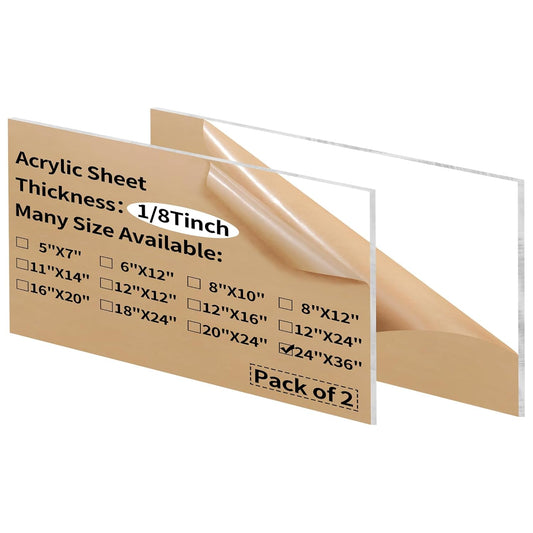 24 x 36 inch Clear Acrylic Sheets for DIY Craft Projects
