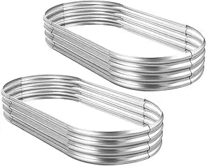 Galvanized Raised Garden Bed Kit for Outdoor Vegetables and Plants