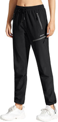 Women's Cargo Hiking Pants with Elastic Waist - UPF 50+ Quick Dry