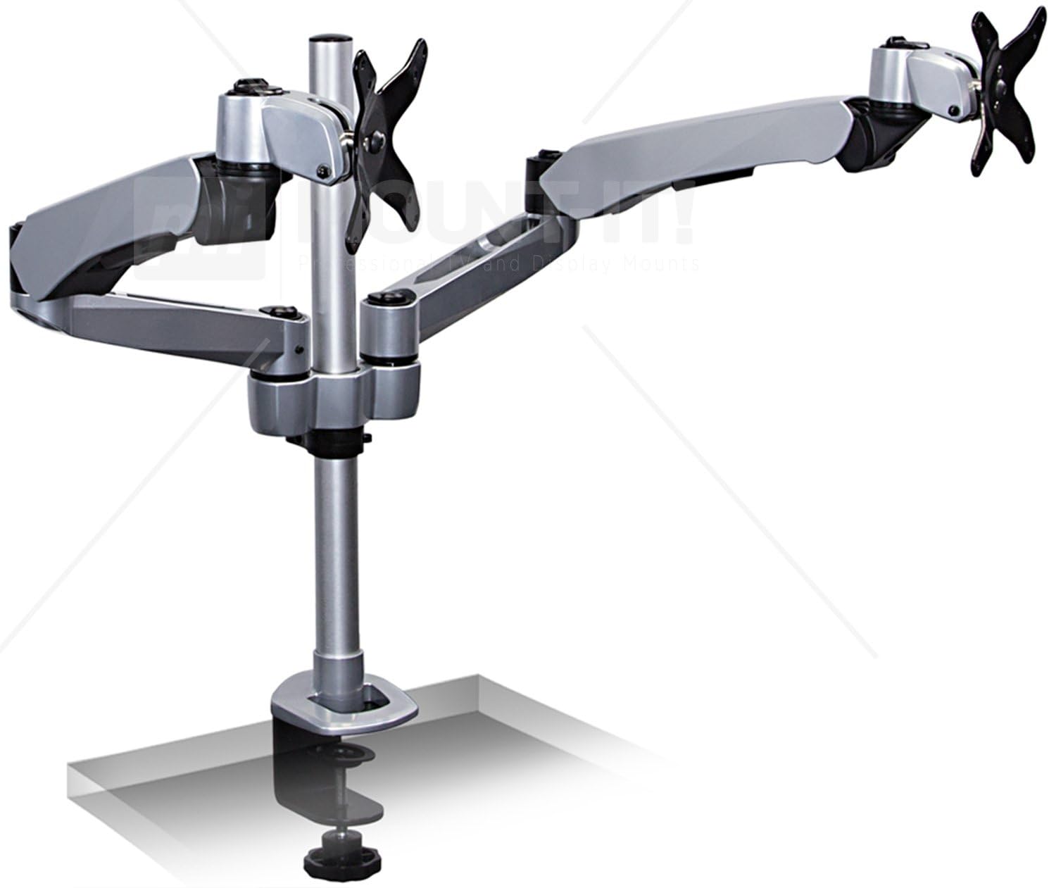 Mount-It! Expandable Two Monitor Desk Mount with Quick Release