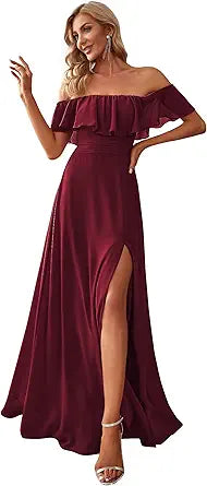 Ever-Pretty Off The Shoulder Ruffle Maxi Dress Review