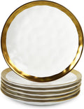 vicrays Ceramic Dessert Salad Plates, 8 in Set of 6 - Elegant Everyday