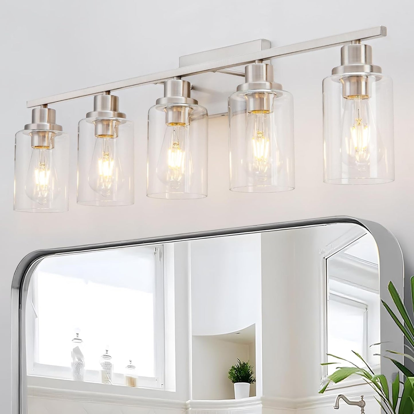 5 Light Bathroom Light Fixtures for Modern Farmhouse Style