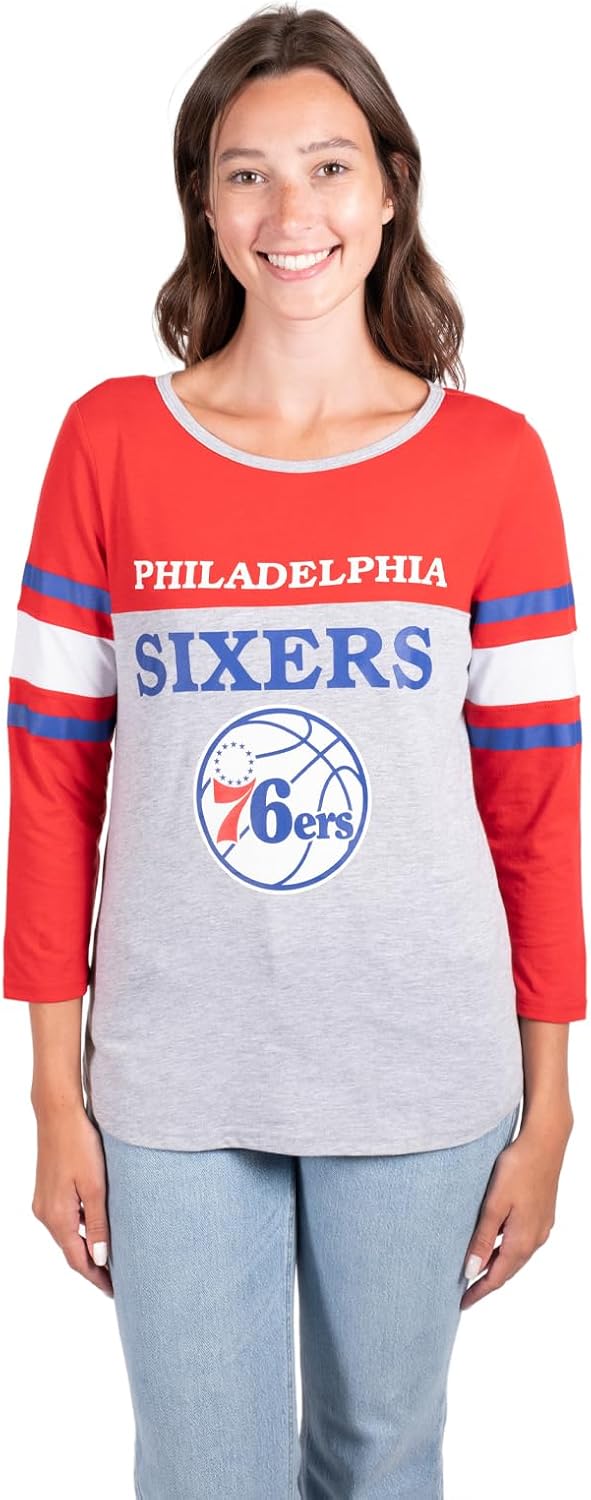 Ultra Game Women's NBA Official Standard T Raglan Tee Shirt