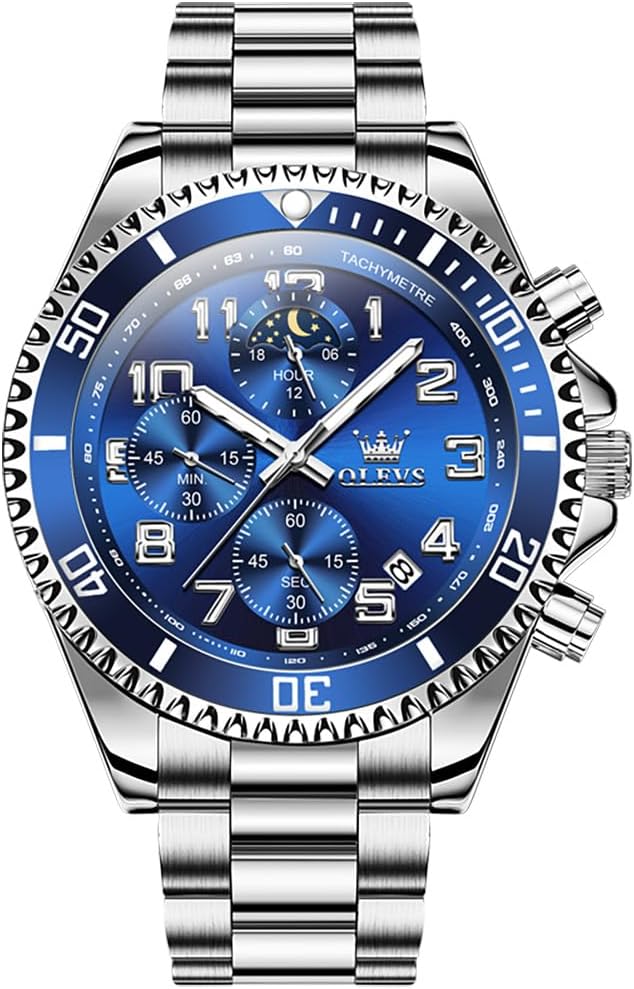 OLEVS Chronograph Moon Phase Men's Watch - Stylish & Waterproof - KANGYANG