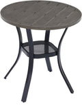 VICLLAX 27.5 in Outdoor Round Patio Table - Compact 2-4 Person