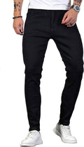 HUNGSON Skinny Jeans for Men Stretch Slim Fit Ripped (Style JJDV)