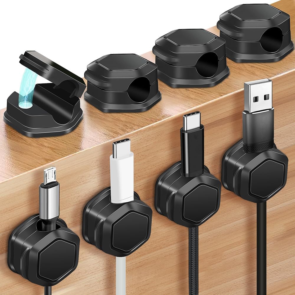 Secure Cable Management - 8Pack Magnetic Clips
