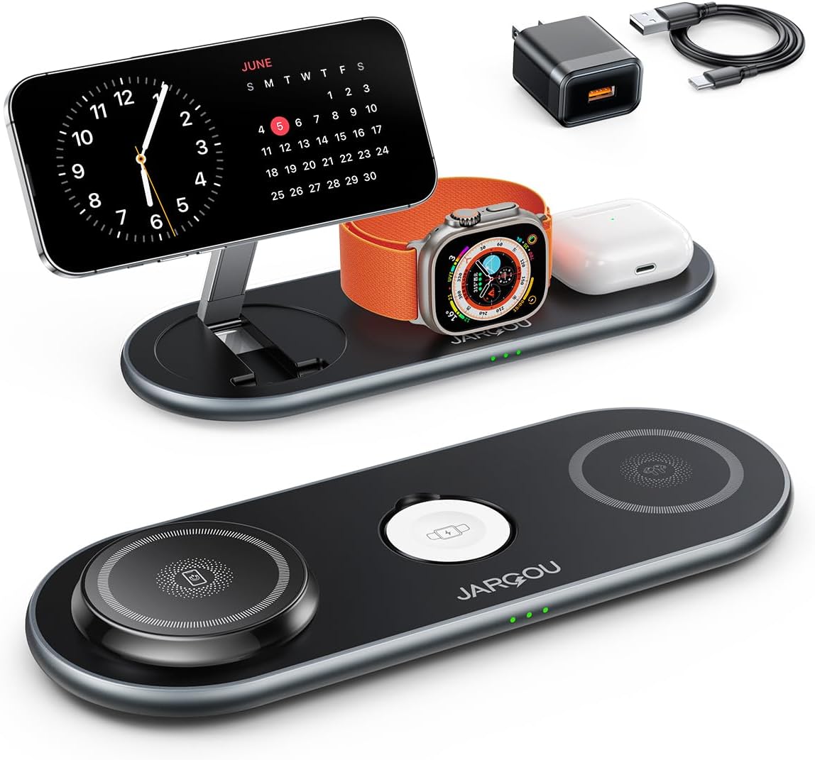 Ultimate Apple Charger Stand: 3-in-1 Foldable Dock