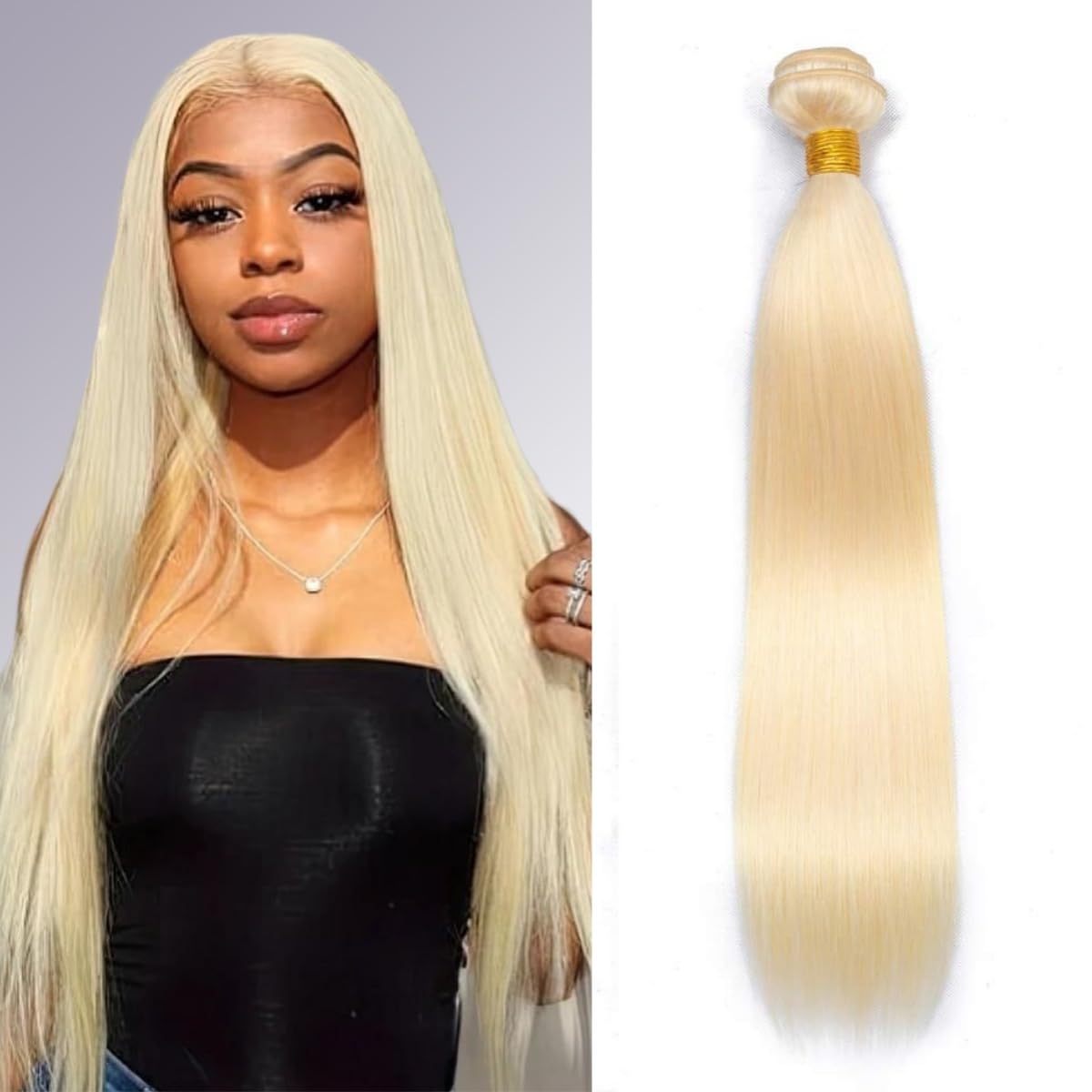 613 Bundles Human Hair 22 Inch Straight Blonde Extensions