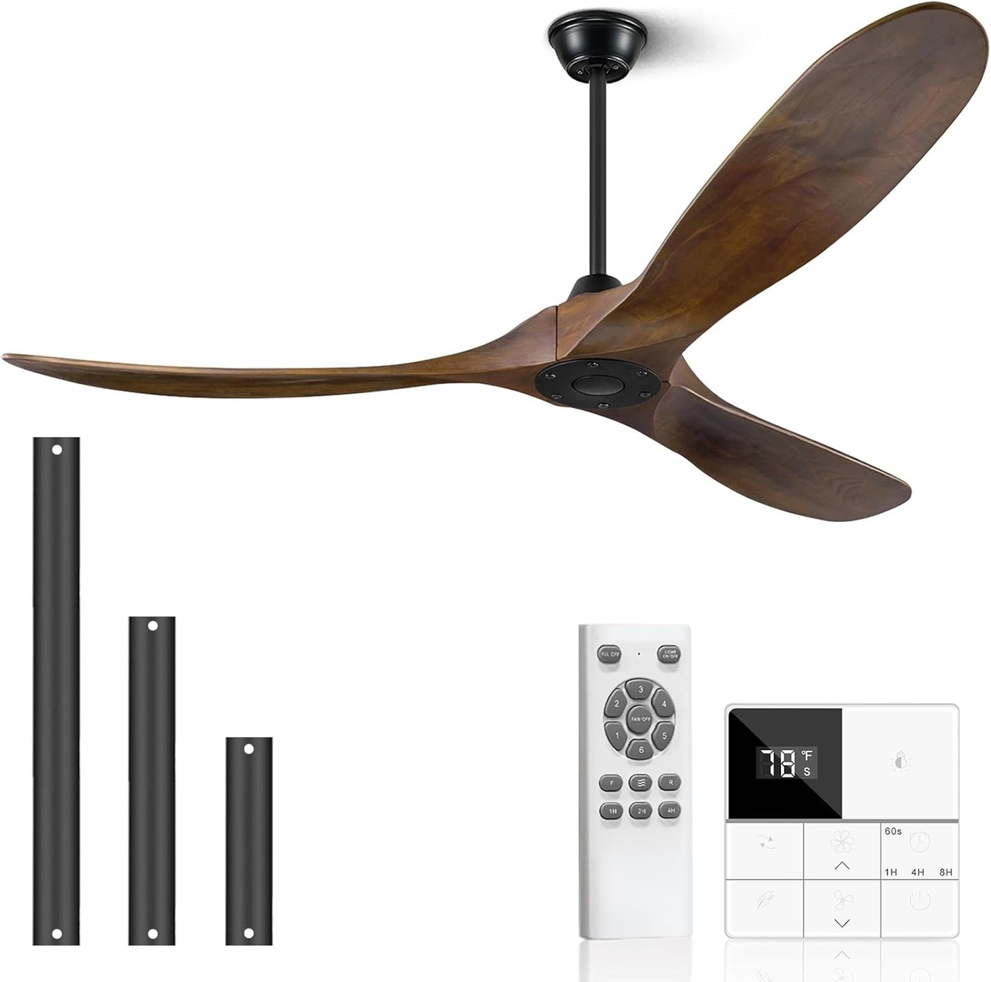 Eliora 60 Inch Ceiling Fan without Light for Outdoor Spaces