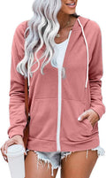 Comfy WROLEM Women Casual Zip Hoodie for Relaxed Style