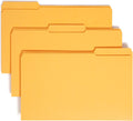 Legal Size Goldenrod File Folders, 1/3-Cut Reinforced Tabs - 100 Pack