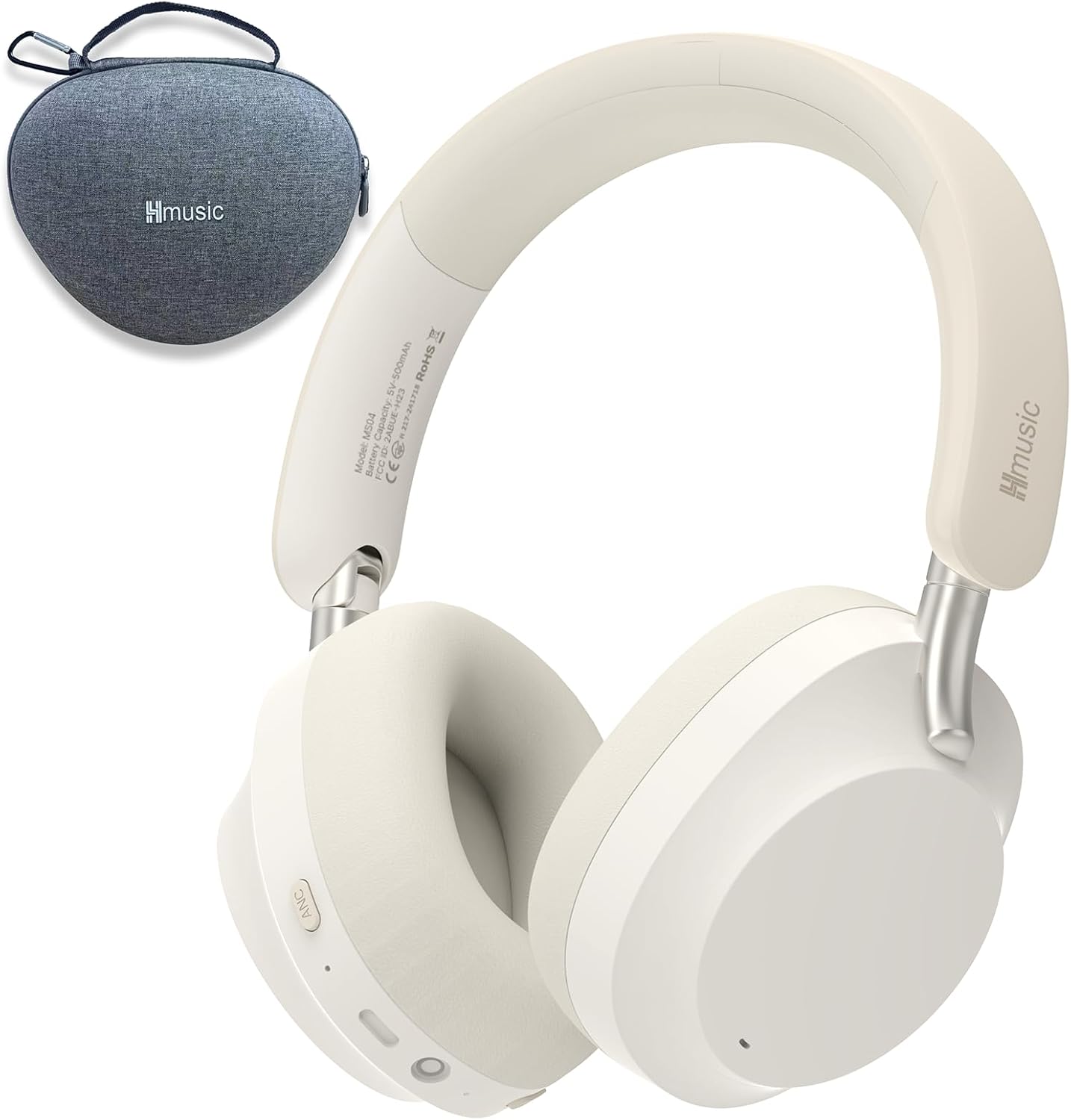 Hmusic MS04 Noise Cancelling Over Ear Headphones for Travel