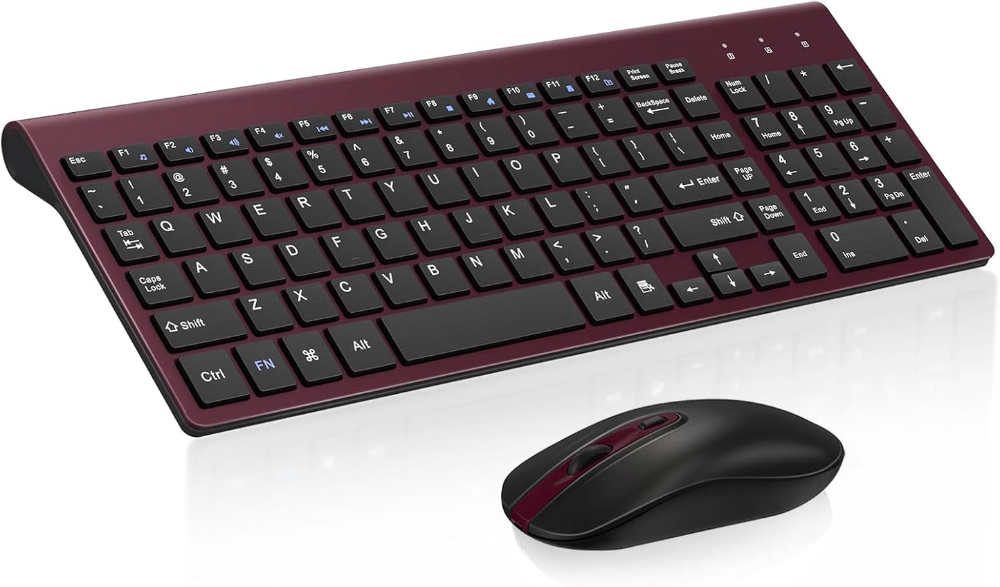 Silent Wireless Keyboard & Mouse Combo - Effortless Typing!