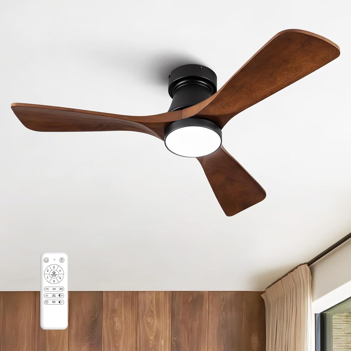 42-Inch Modern Ceiling Fan with Lights and Remote Control