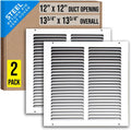 [2 Pack] Fits 12x12 Duct Opening Steel Return Air Grille - Durable