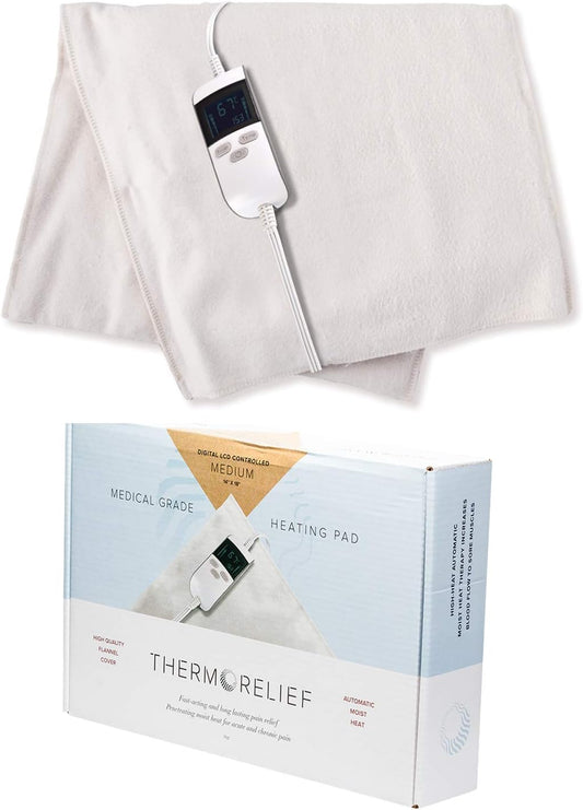 Moist Heating Pad with Auto Shut Off for Cramps and Pain Relief