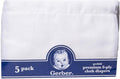 Gerber Prefold Premium 6-Ply Cloth Diapers, 5-Pack - Soft Cotton