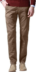 Match Mens Slim Tapered Flat Front Casual Pants for Men - Comfortable