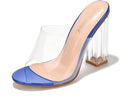 Cape Robbin Fusion Clear Chunky Block High Heels for Women