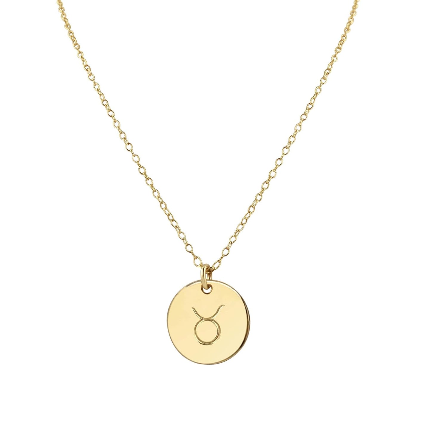 Handmade Gold Taurus Zodiac Charm Necklace for Astrology Lovers