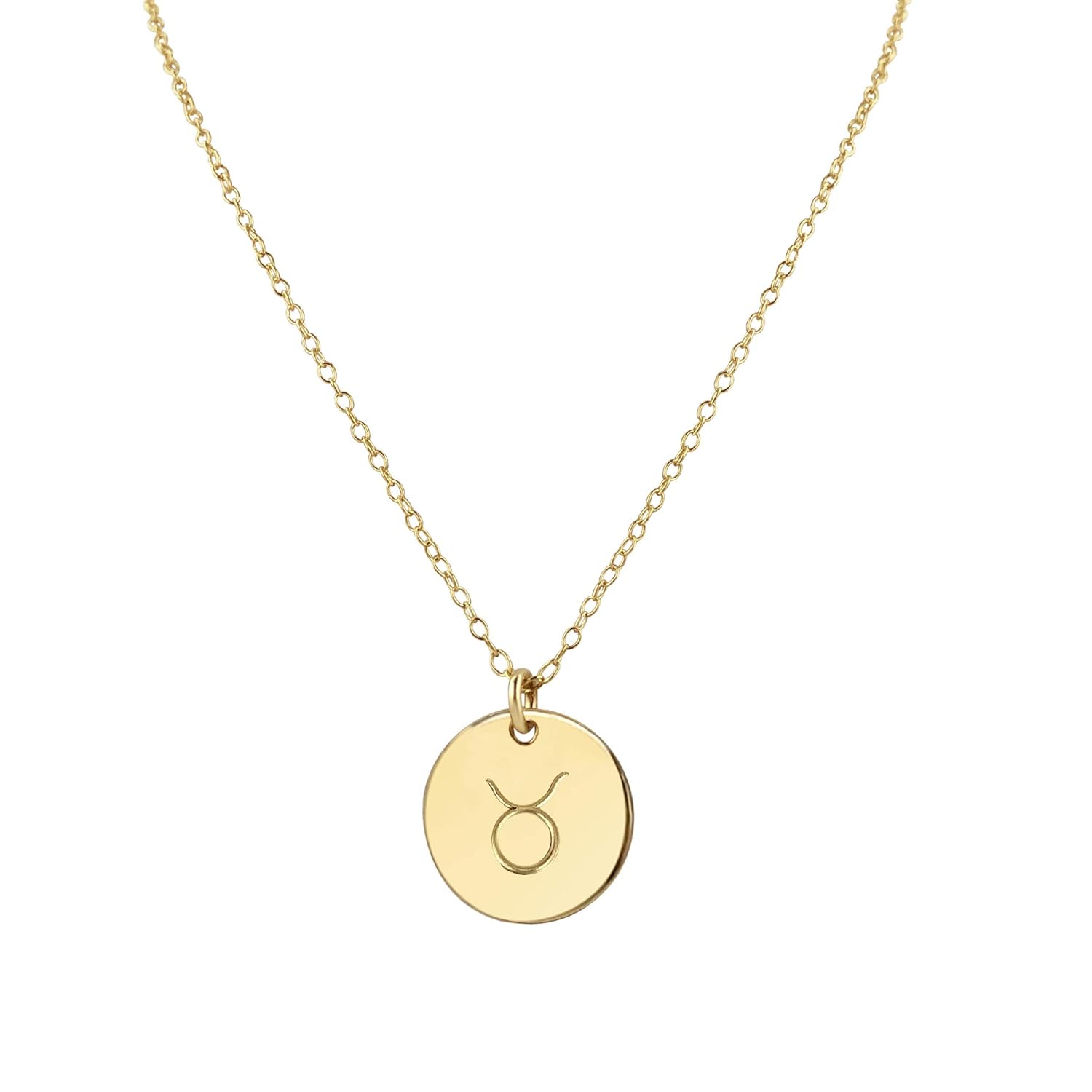 Handmade Gold Taurus Zodiac Charm Necklace for Astrology Lovers