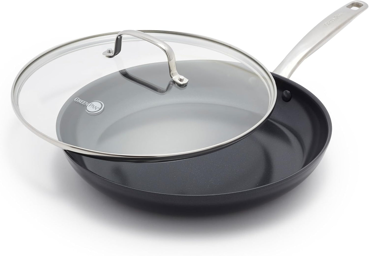 GreenPan 12ft Hard Anodized Nonstick Frying Pan with Lid