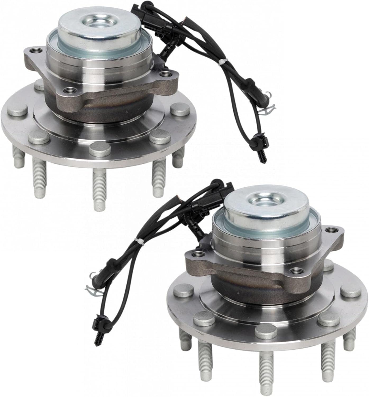 TRQ Front Wheel Bearing & Hub Assembly Set for Chevrolet & GMC