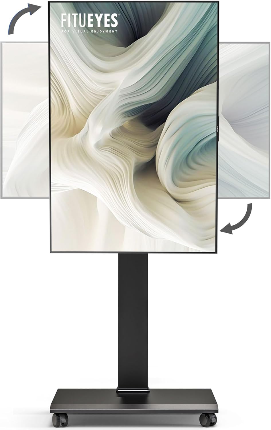 FITUEYES Rolling TV Stand for 32 to 75 Inch TVs on Wheels